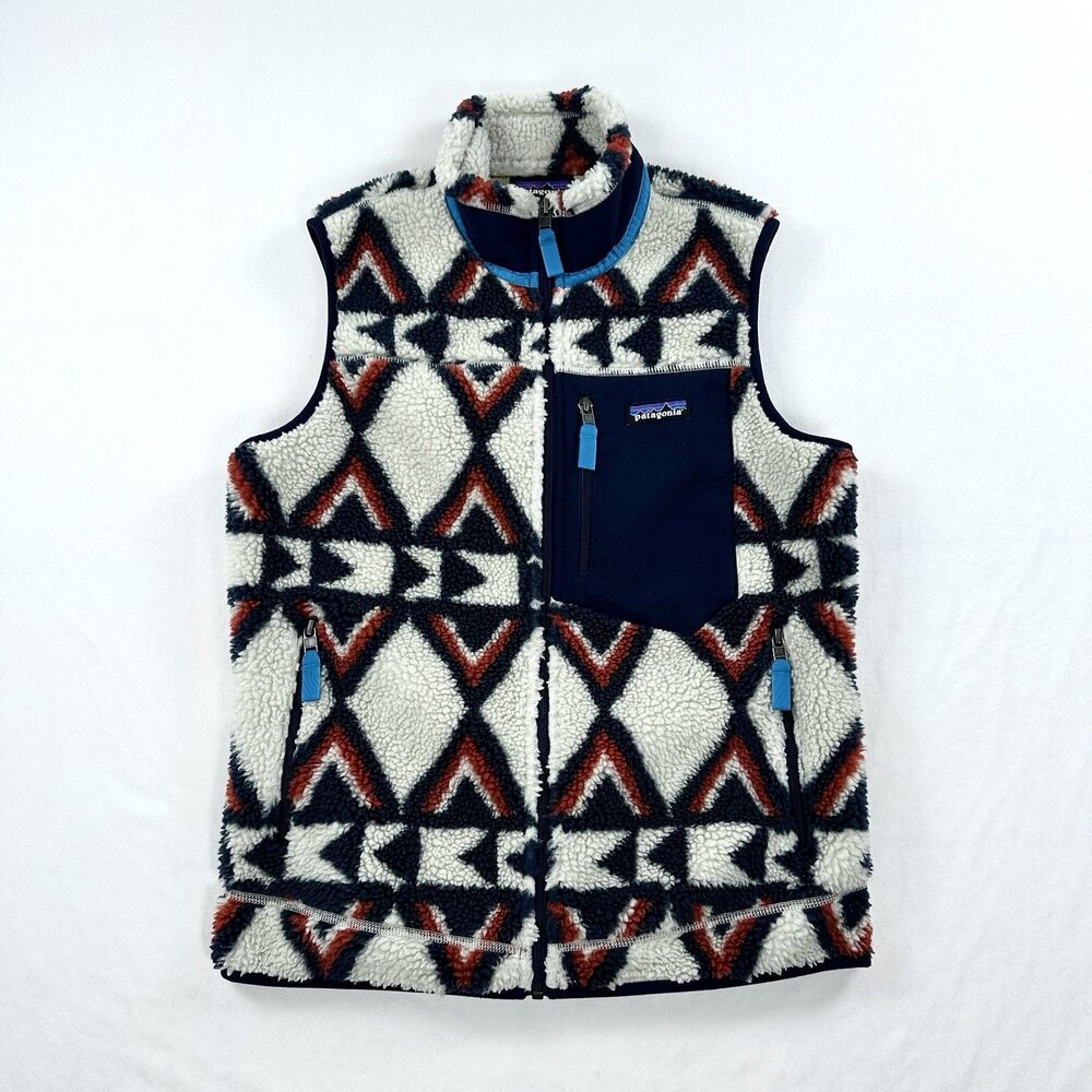 Patagonia Retro-X Vest Womens Small Fleece Full Zip Geometric Aztec Gorpcore
